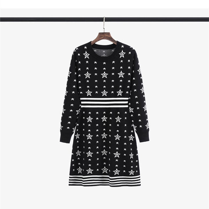 【dress】ジャカードニットワンピース　M28361