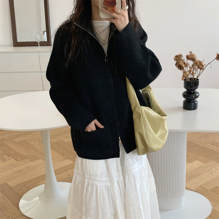 【outer】Wジップニットカーデ　M25986