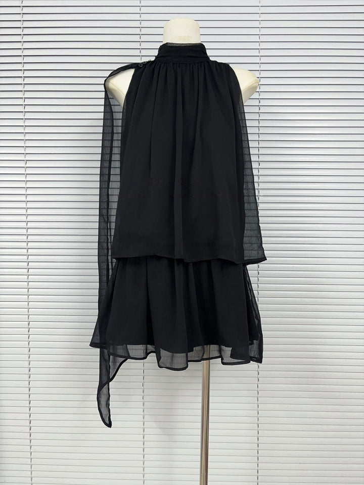 【set】ノースリーブトップス×ミニスカートセット Q8822
