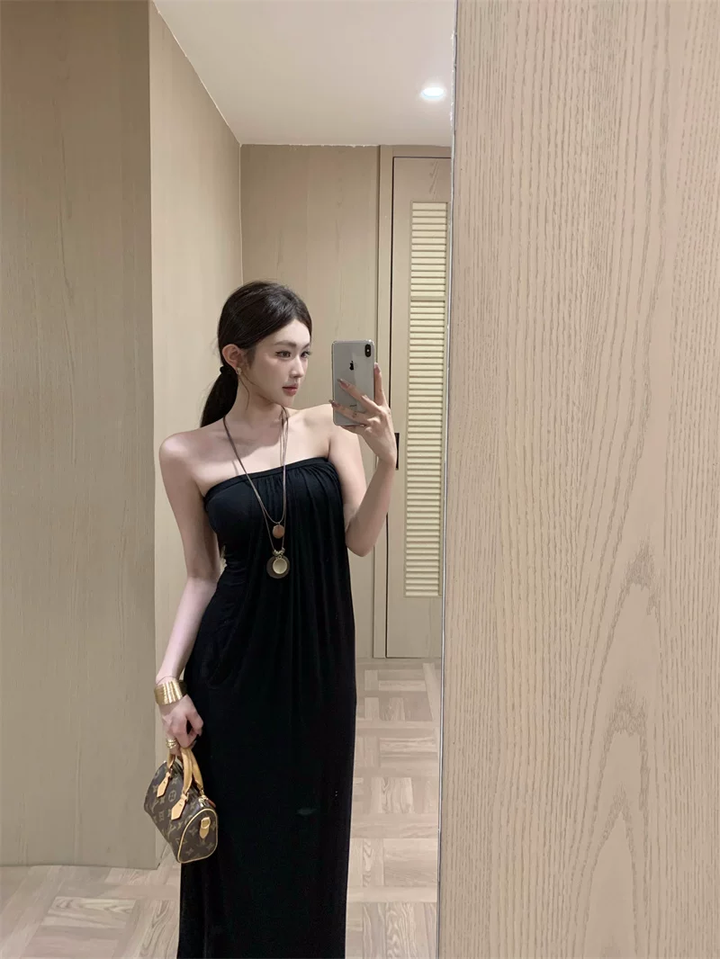 【dress】ロングチューブドレス Q8614