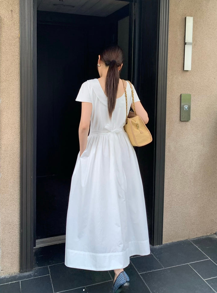 【dress】2色展開ロングワンピース Q8654