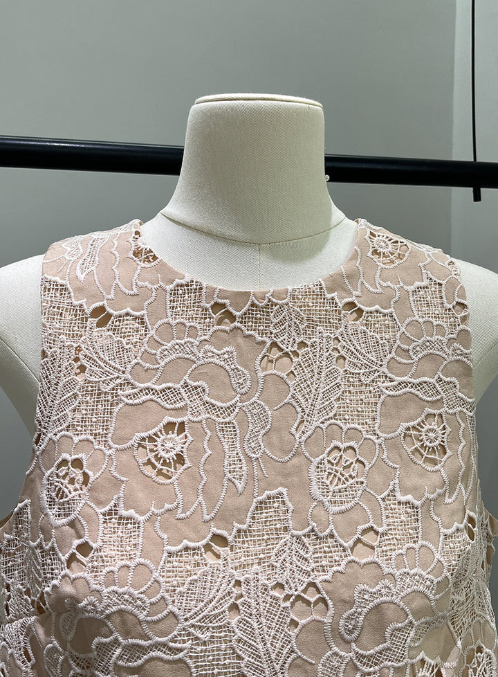 【set】ノースリーブレーストップス×ロングスカートセット Q8699