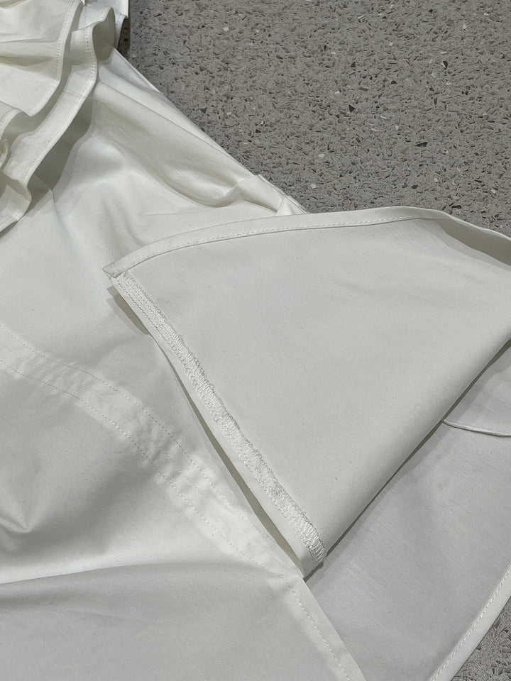【tops】オフショルダーギャザーフリルトップス Q8693