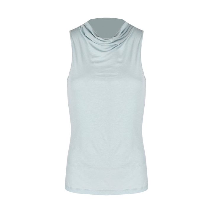 【tops】3色展開ノースリーブドレープドネックトップス Q8581