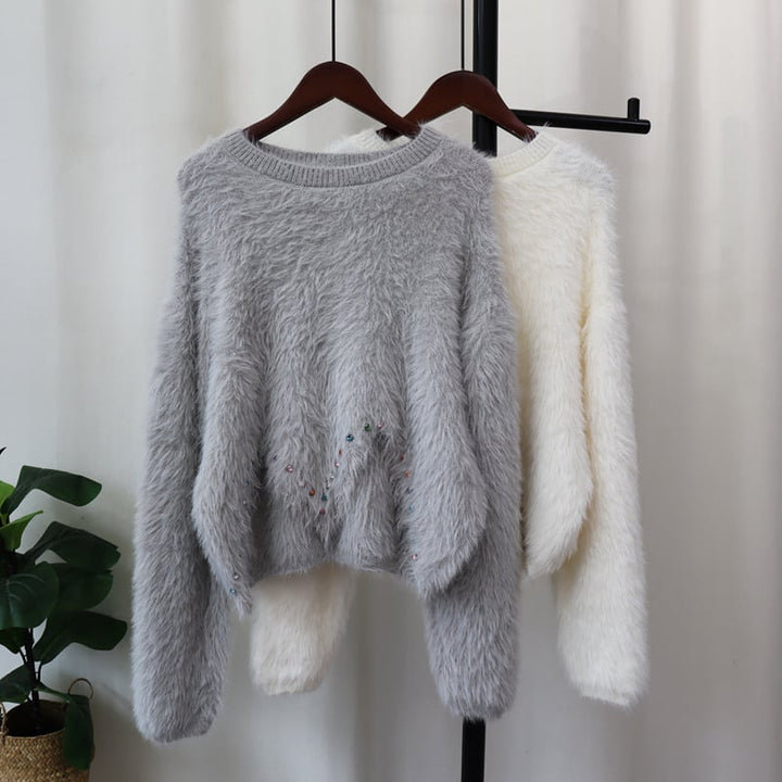 【tops】イレギュラーシャギーニットセーター　M26532