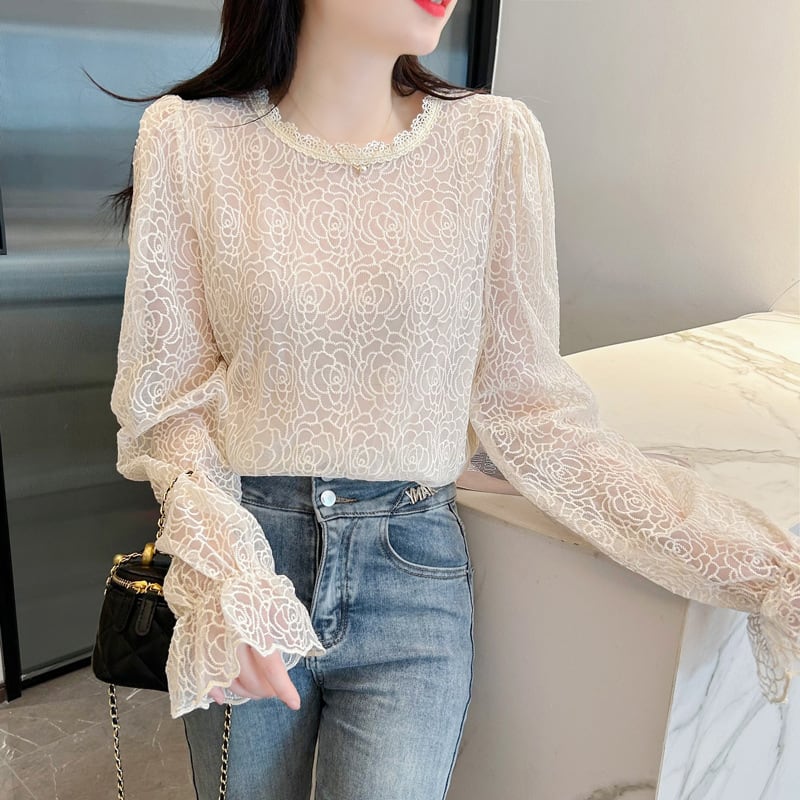 【tops】レースシャツトップス　M20983