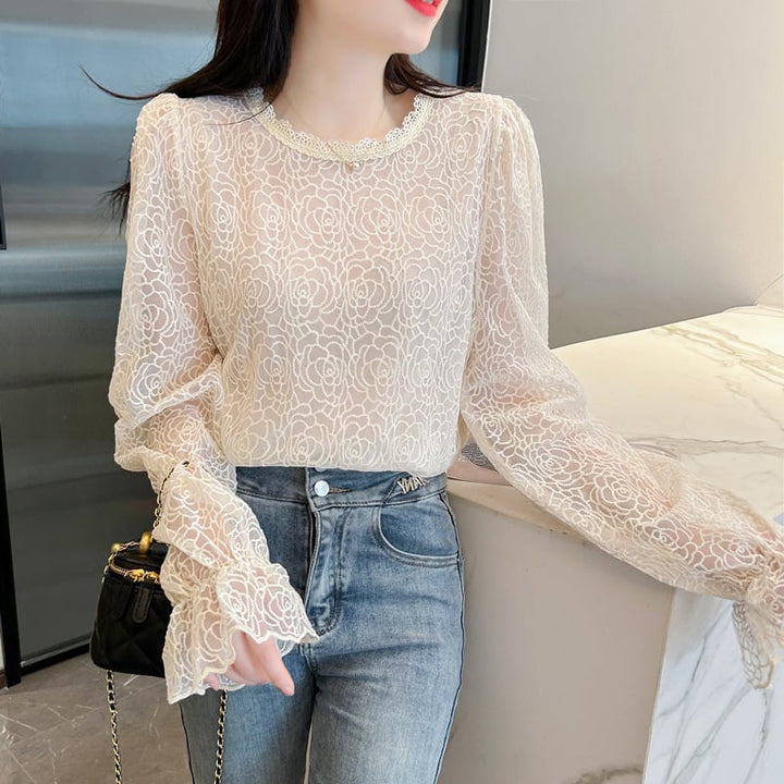 【tops】レースシャツトップス　M20983