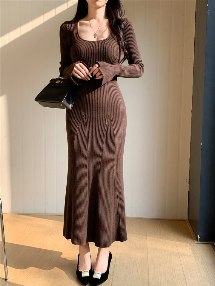 【dress】マーメイドニットワンピース　M26998
