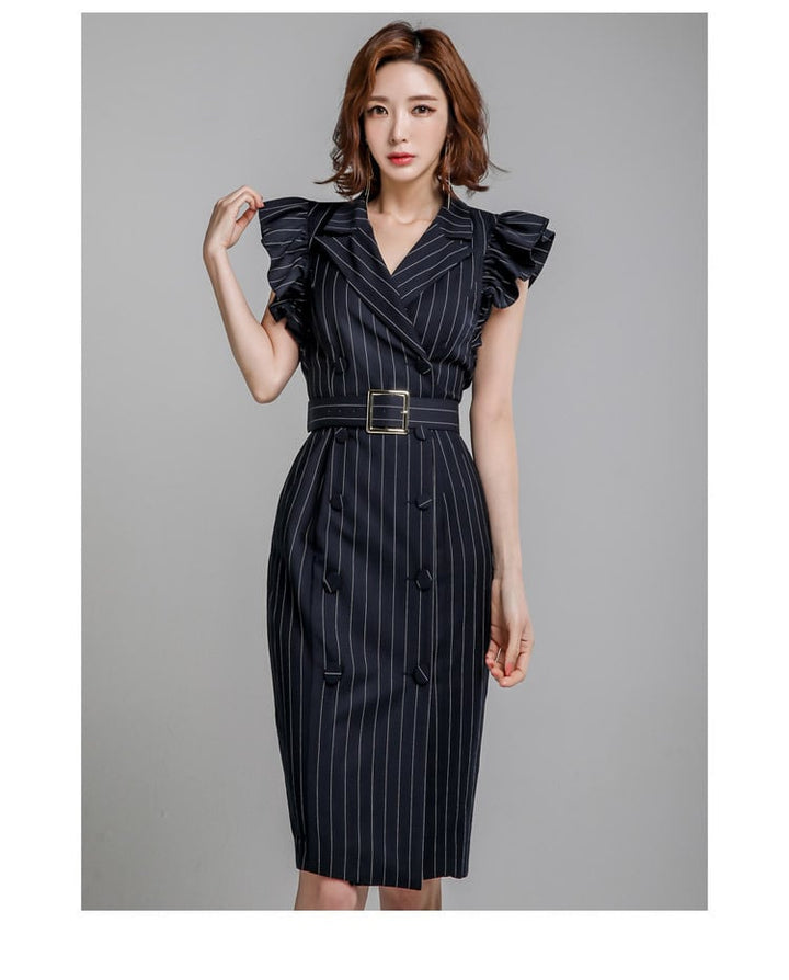 【dress】ダブルボタンワンピース　M23959