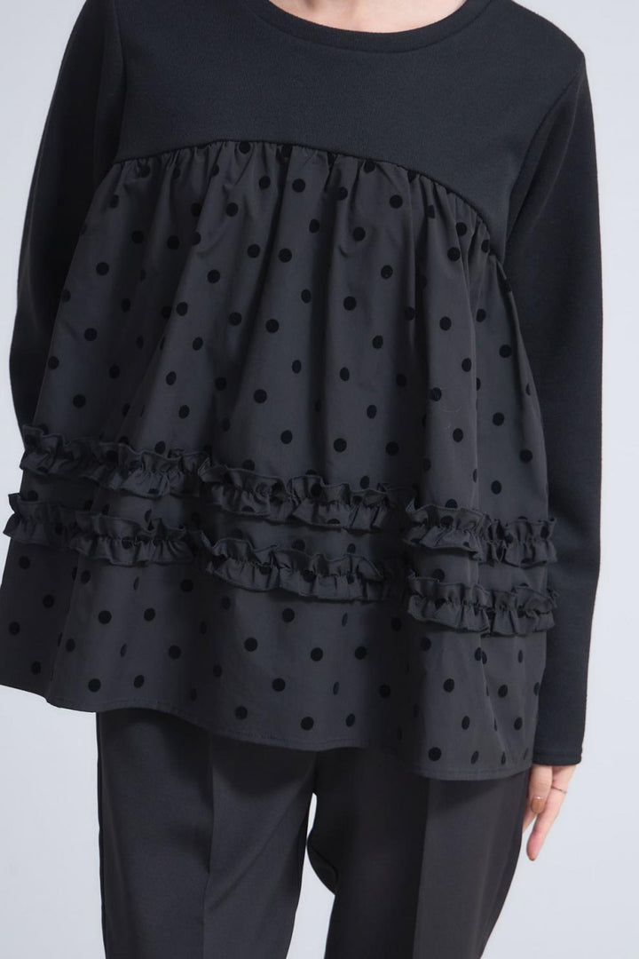 【tops】ドット柄プルオーバー　M28043