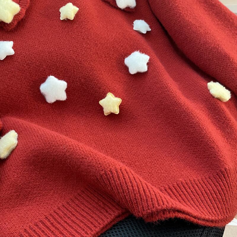 【tops】ピーターパンカラーニットトップス Q8068