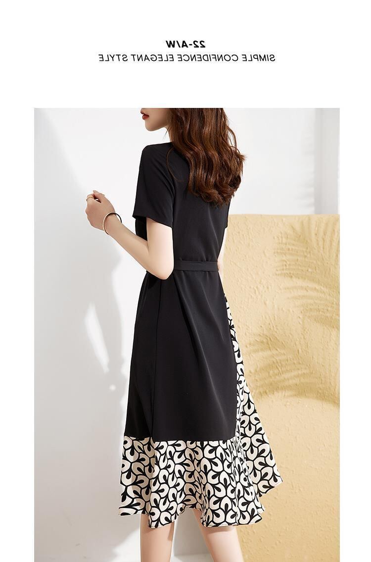 【dress】輝いて超人気 ! 切り替え配色デートワンピース　M16933