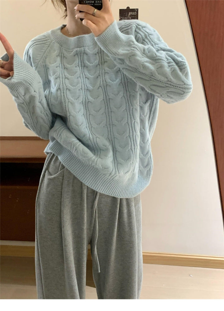 【tops】クルーネックニットセーター　M17980