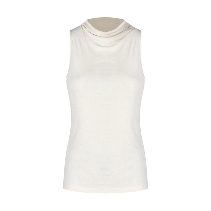 【tops】3色展開ノースリーブドレープドネックトップス Q8581
