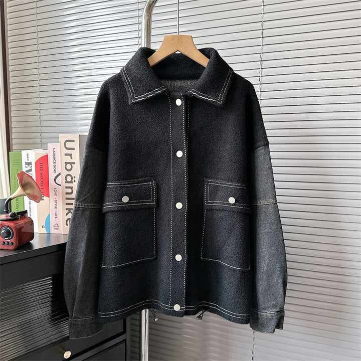 【outer】デニムドッキングカーデ　M18353