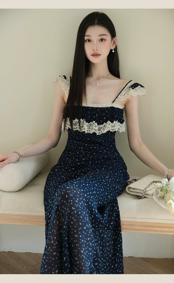 【dress】レースフリルキャミワンピース　M31661