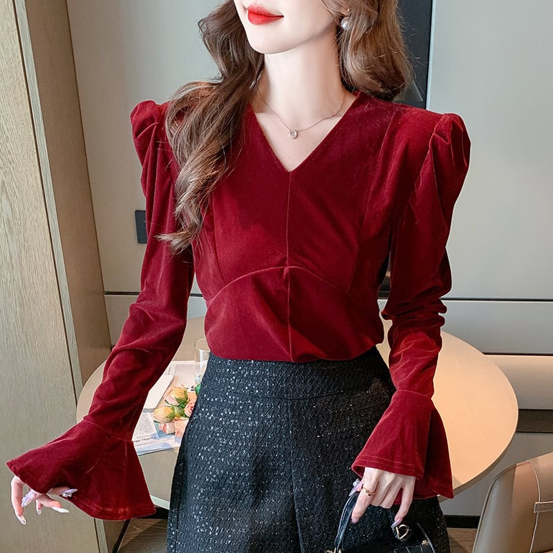 【tops】パフスリーブトップス　M28168