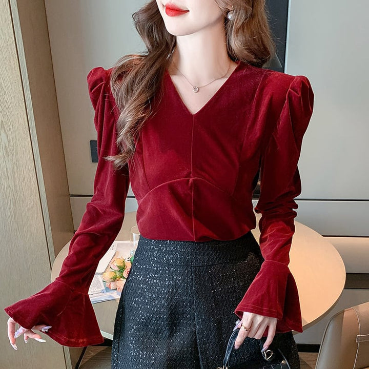 【tops】パフスリーブトップス　M28168