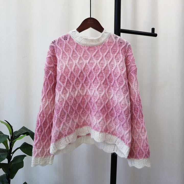 【tops】クルーネックニットセーター　M18525