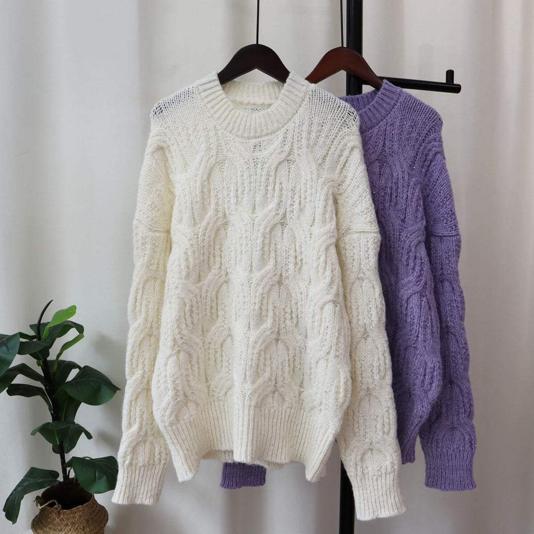 【tops】クルーネックニットセーター　M18794