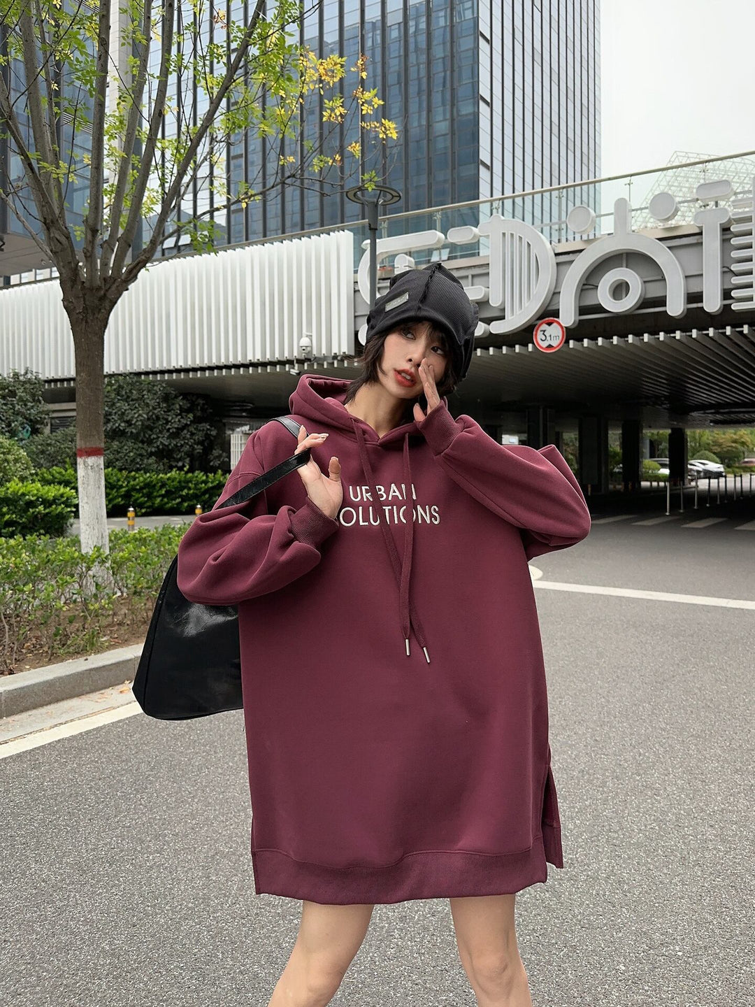 【dress】フード付きカジュアルワンピース    N2166