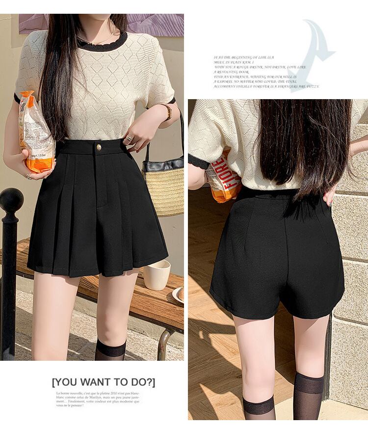 【bottoms】プリーツショートパンツ　M29610