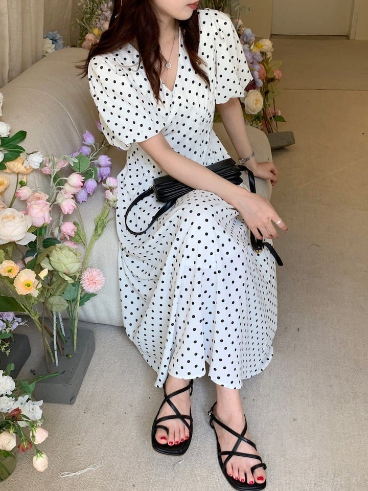 【dress】ドット柄ワンピース　M24778