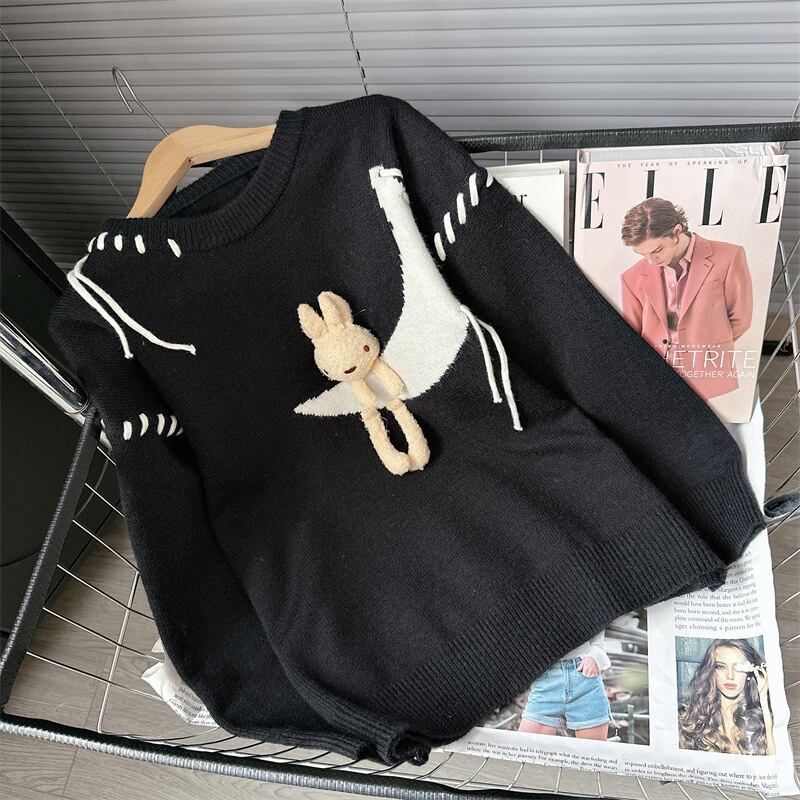 【tops】クルーネックニットセーター　M18615