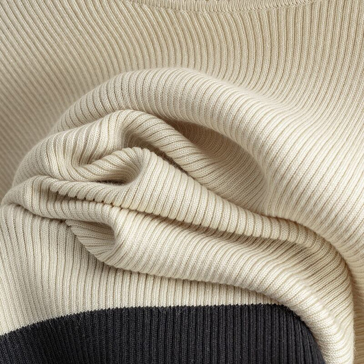【set】配色ニットセーター×スカートセット　M28447