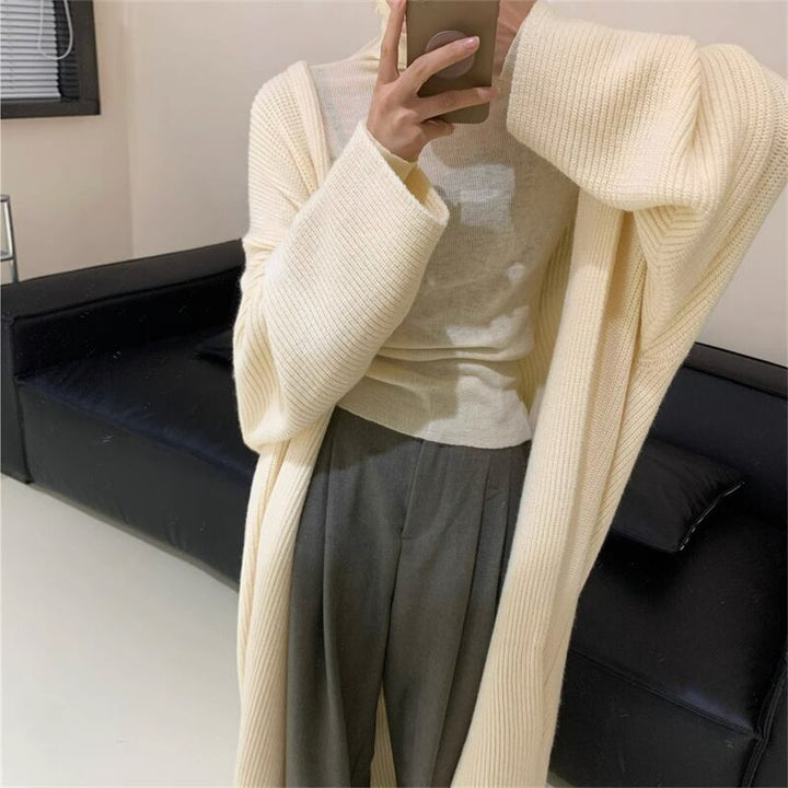 【outer】ロング丈ニットカーデ　M18410