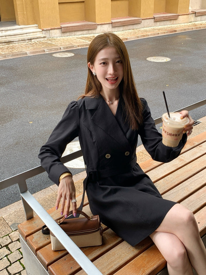 【dress】ベルト付きワンピース Q8964