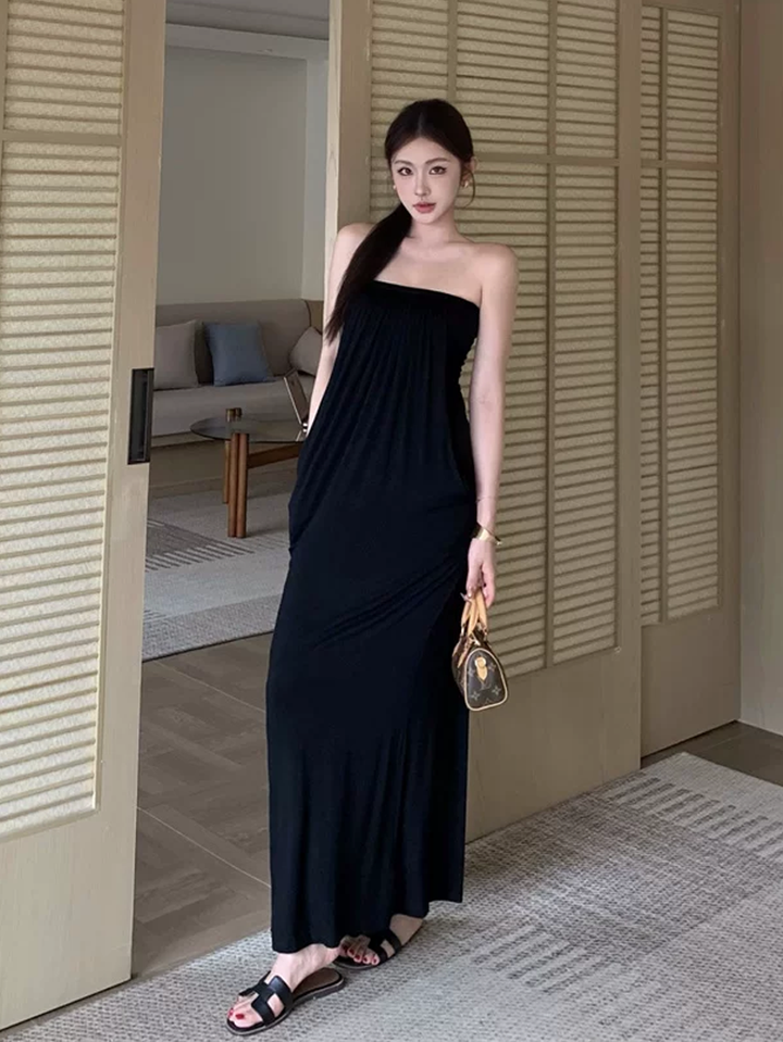 【dress】ロングチューブドレス Q8614