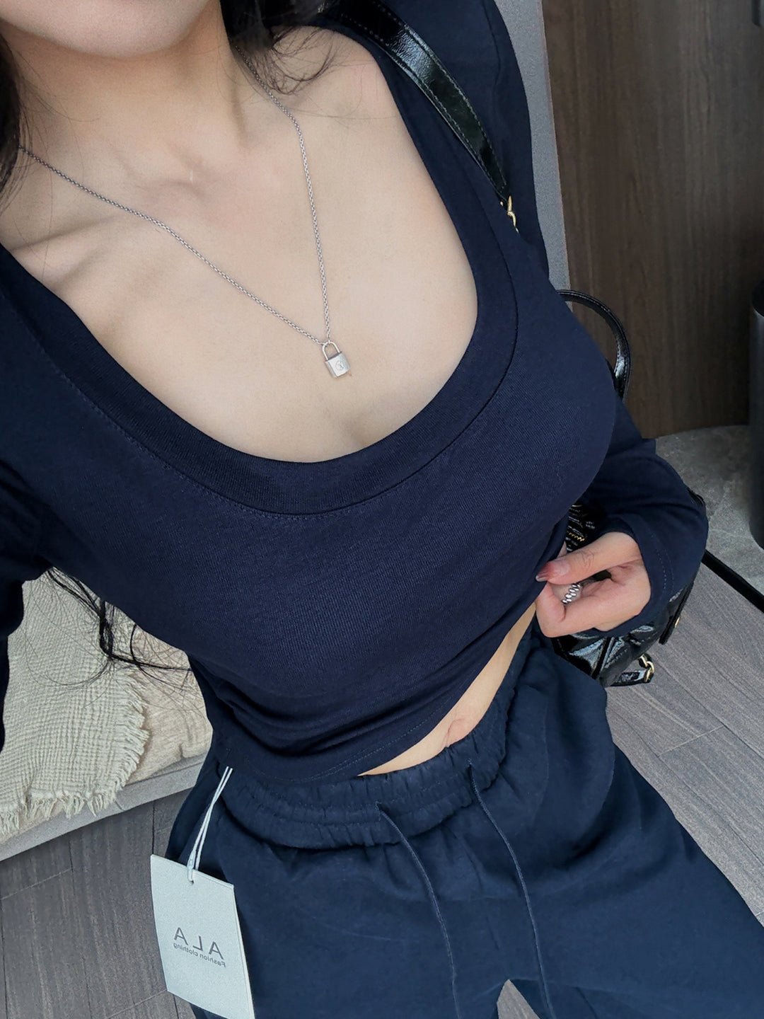 【tops】スクエアネックトップス Q9211