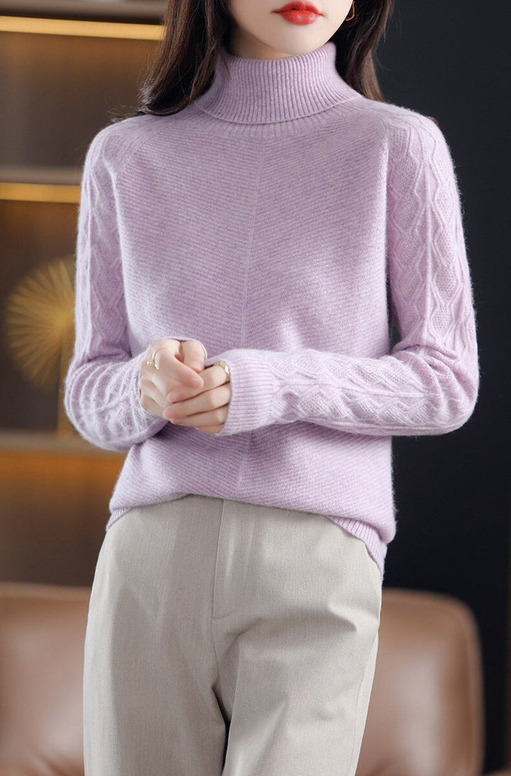 【tops】ハイネックニットプルオーバー　M19149