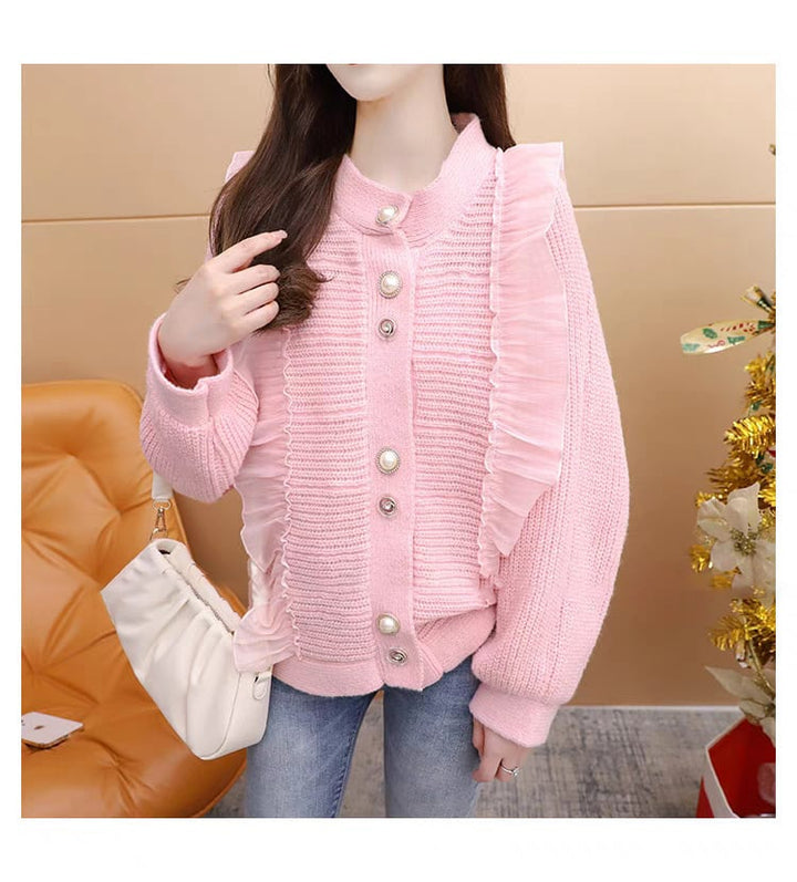 【dress】優しい雰囲気スウィート切り替えカーディガン　M17534