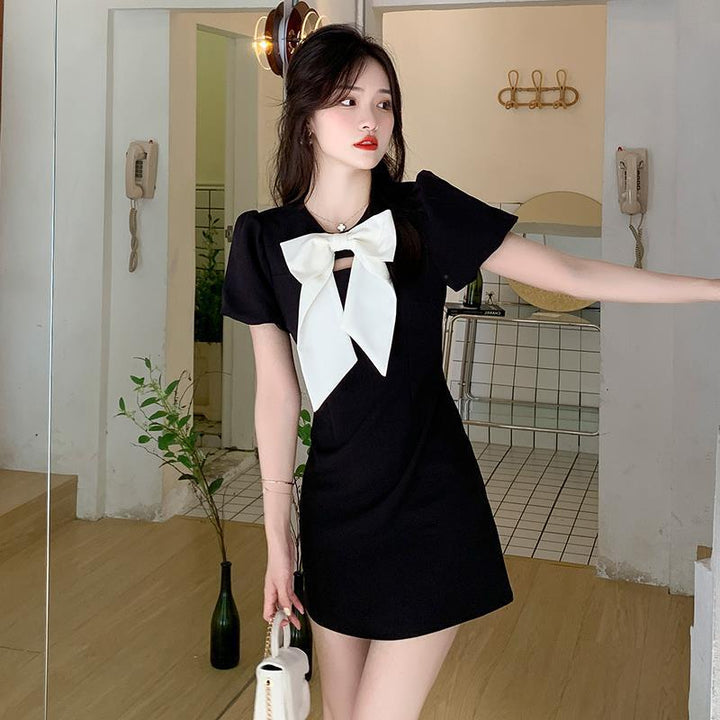 【dress】人気アイテム ! リボン付きデートワンピース　M17233