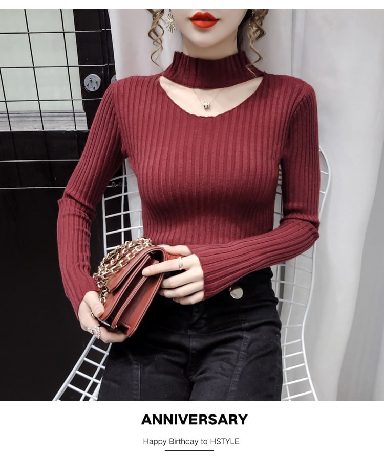 【tops】カットワークニットトップス　M27003
