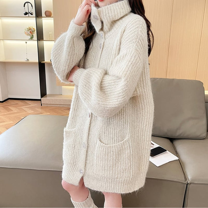 【outer】ロングニットカーディガン Q7191