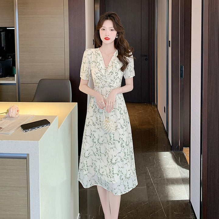 【dress】花柄ワンピース　M22275