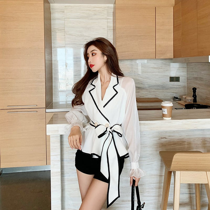 【tops】女性力を高める～ファッションシャツトップス　M17671
