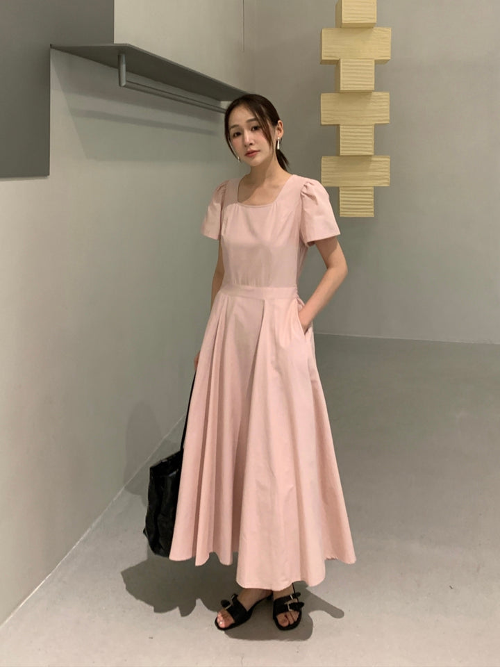 【dress】レースドッキングロングワンピース Q8649