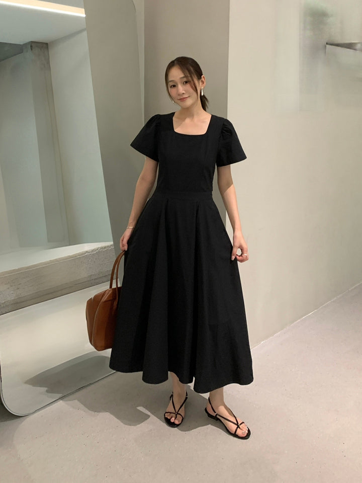 【dress】レースドッキングロングワンピース Q8649