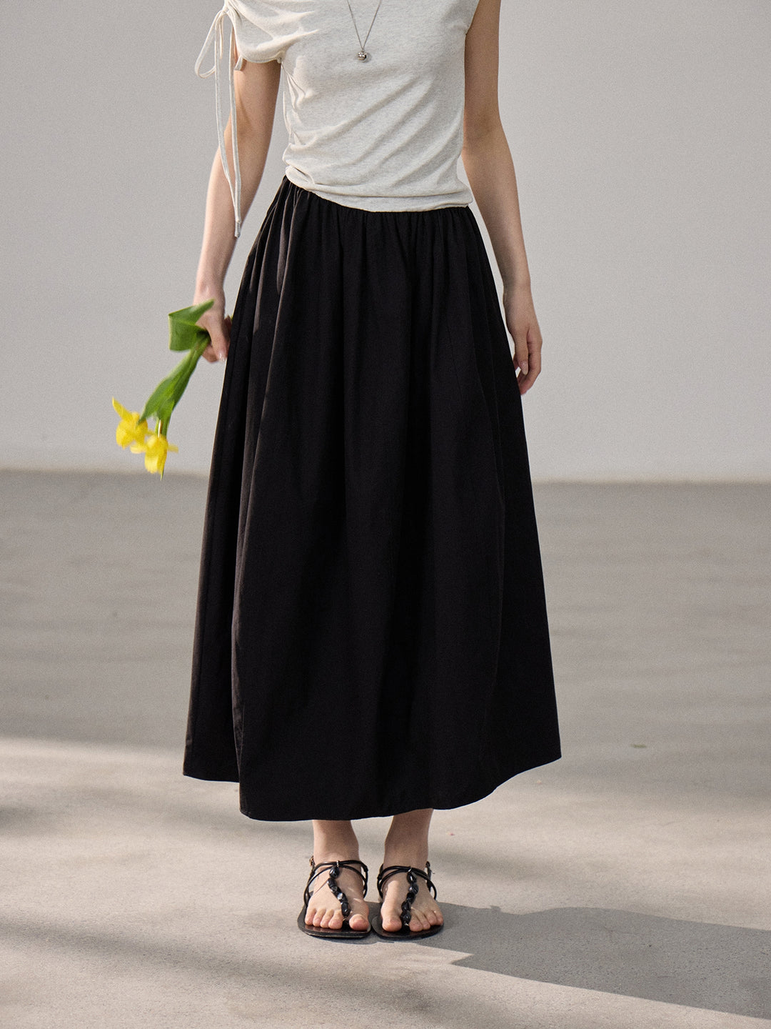 【dress】ドッキングロングワンピース Q8805