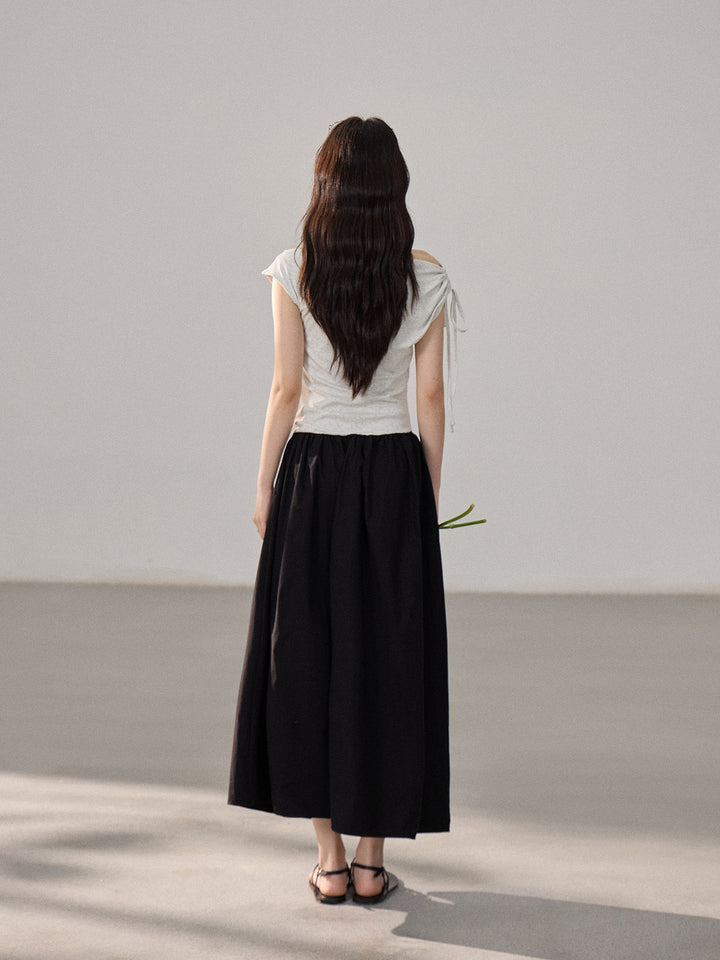 【dress】ドッキングロングワンピース Q8805