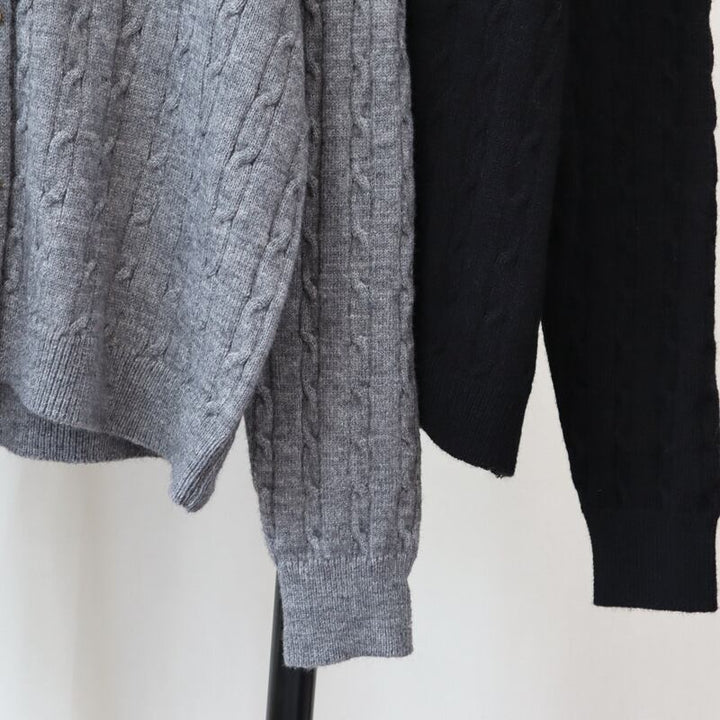【tops】折り襟ニットセーター　M28584