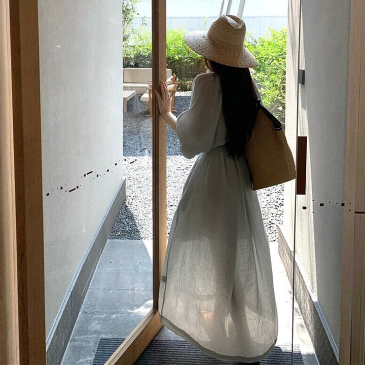 【dress】カジュアルワンピースベルト付き　M29639
