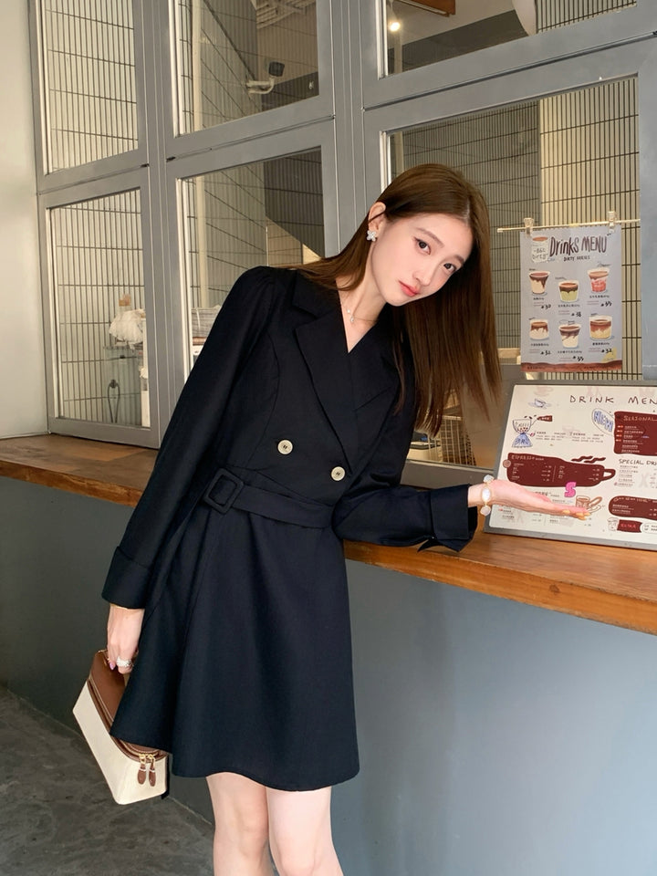 【dress】ベルト付きワンピース Q8964