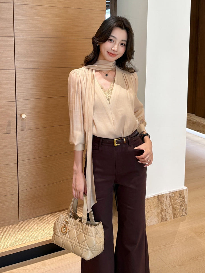 【tops】レースドッキングトップス Q8970