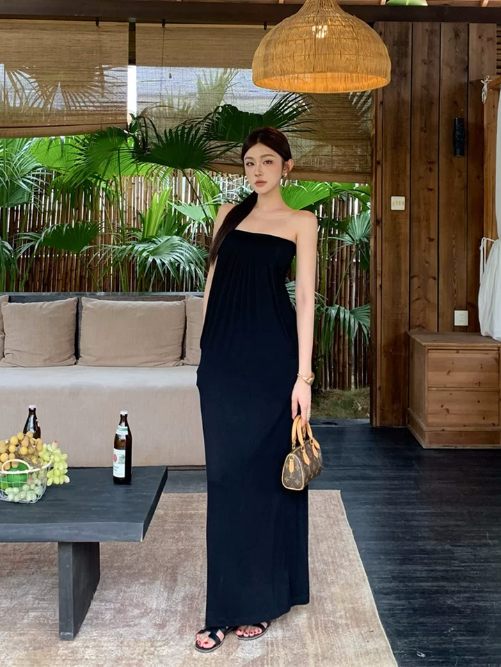 【dress】ロングチューブドレス Q8614