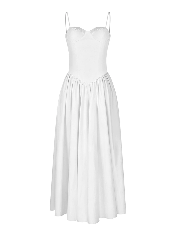 【dress】胸パット付きロングキャミワンピース Q8574